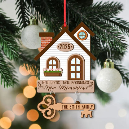 Personalized 2 Layered Wooden Ornament with Hanging Piece