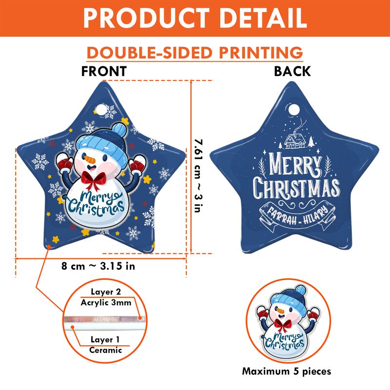 Personalized Ceramic Ornament - US