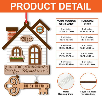 Personalized 2 Layered Piece Wooden Ornament