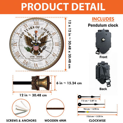 Personalized Wooden Pendulum Clock