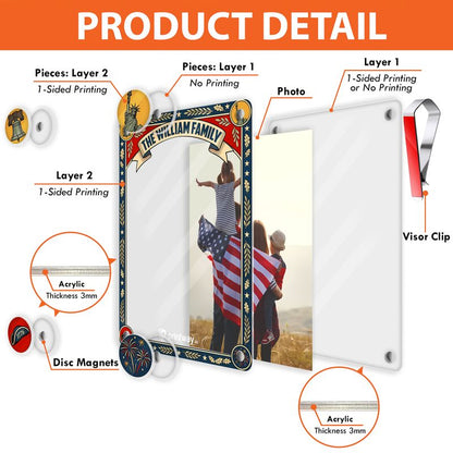 Personalized Magnetic Car Visor Photo Clip With Acrylic Pieces